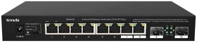 Tenda 2.5Gb Ethernet Switch | 10 Port 2.5G Network Switch | 8 x 2.5G Ports & 2 x 2.5G SFP+ | Plug & Play | Unmanaged Switch | Desktop/Wall-Mount | Metal Design | VLAN & Static Aggregation (TEM2010F)