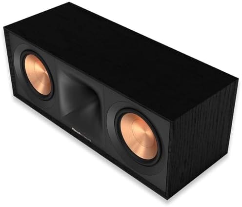 Klipsch Reference Next-Generation R-50C Horn-Loaded Center Channel Speakers for Crystal-Clear Home Theater Dialogue in Black
