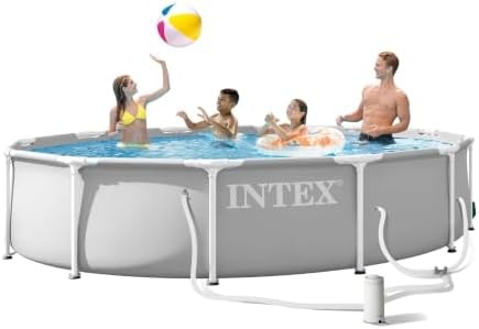 INTEX 26711EP 12Ft X 30In Prism Frame Premium Above Ground Swimming Pool Set with Filter Pump