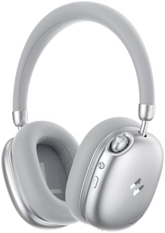 havit Space S1 Hybrid Adaptive Noise Cancelling Headphones, 100H Playtime, 45dB ANC, Bluetooth 6.0, LHDC Hi-Res Audio, Over Ear Wireless Headphones with App EQ, Dual Device, for Travel, Office, Home