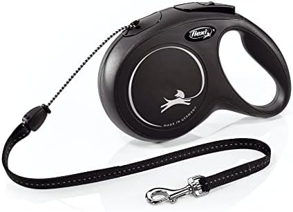 FLEXI® Classic Cord Retractable Dog Leash, Medium, 26 ft - Black