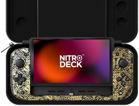 CRKD Nitro Deck+ Handheld Pro Controller for Nintendo Switch & OLED Model - TV Dockable - Programmable Sidekicks & Back Buttons - TruCollection System (Rocket League Gold Collection)