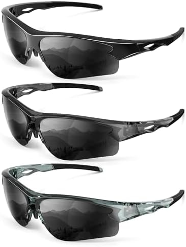 CIFOYA Polarized Sports Sunglasses for Men and Women - UV Protection Half Frame Sun Glasses for Running Baseball Fishing