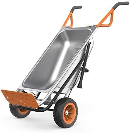 WORX Wheelbarrow Heavy Duty Dolly, 8-in-1 Aerocart Garden Cart, WG050