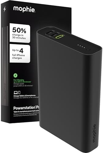 Mophie Powerstation Fast 20,000mAh Power Bank | Faster Charging | 45W, Multi-Device