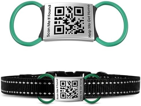 TechMark QR Code Dog Tags Personalized Ultra Durable Custom– Laser Engraved