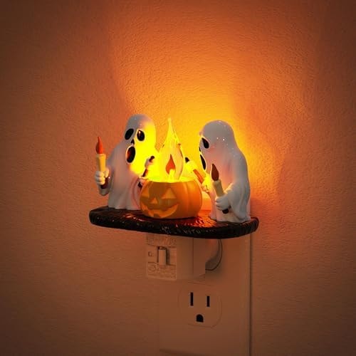 JandCase Halloween Night Light, Amber Night Lights Plug into Wall