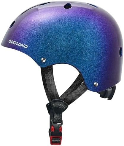 Odoland Kid's Bike Helmet Adjustable Fits 48-54cm for Boy & Girl Age 3-8
