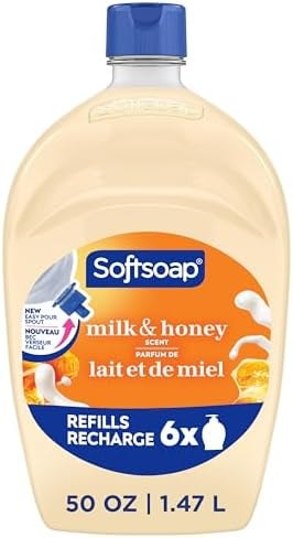 Softsoap Moisturizing Liquid Hand Soap, Milk & Honey Scent, 50 fl oz Refill