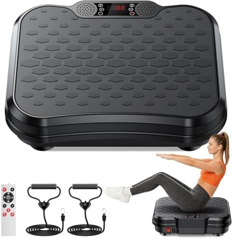 NXSCI Vibration Plate Exercise Machine,Vibrating Platform for Lymphatic Drainage with 250 Speeds,500 lbs Weight Capacity,Vibrated Plates for Weight Loss,Full Body Workout Equipment for Fitness at Home