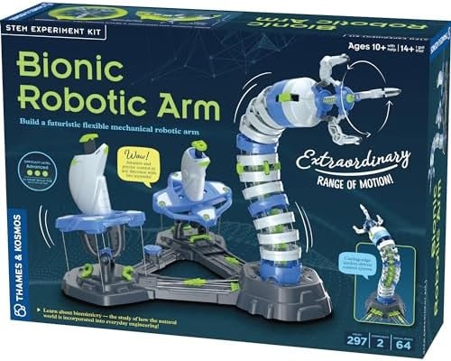 Thames & Kosmos Bionic Robotic Arm STEM Experiment Kit, Toy of The Year Finalist, Build a Mechanical Arm, No Batteries/Motors Required | Innovative System | Ages 10+ with Help, 14+ Independent Play