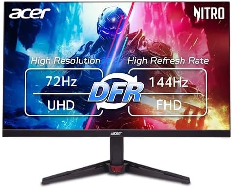 Acer Nitro 27in 4K 3840x2160 IPS 72Hz DFR 144Hz Gaming Monitor VG270K L1