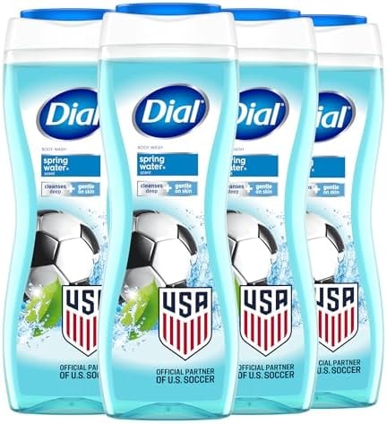 Dial Body Wash, Spring Water, Hydraclean Complex, 16 fl oz, 4 count