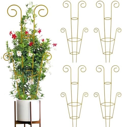 4Pack 30" Trellis for Climbing Plants Outdoor,Rustproof Metal Support