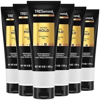 TRESemmé Extra Hold Hair Gel Pack of 6 Alcohol-Free for 24-Hour Frizz Control and Humidity Protection 9 oz