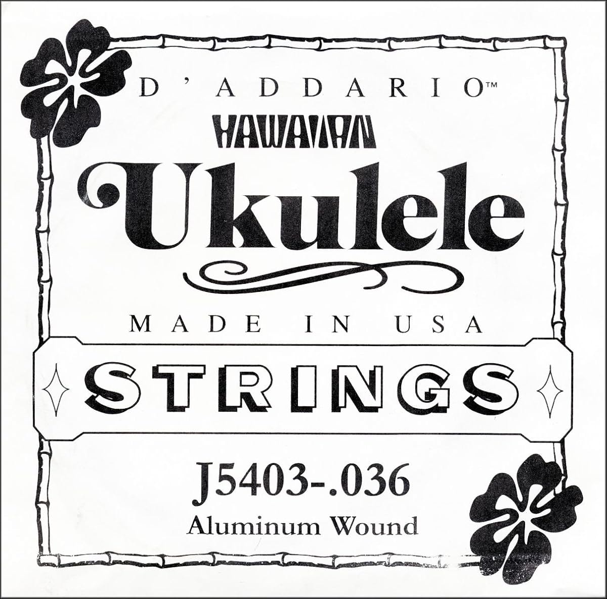 D'Addario J5403 Aluminum Wound Tenor Ukulele Single String, Third String, .036