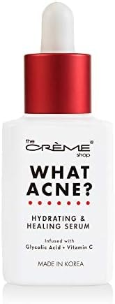 The Crème Shop Korean Skin Care | What Acne? - Hydrating & Healing Vitamin C Serum for Acne Treatment, Dull Skin, irritation, Restoring, Calming, Pore Tightening