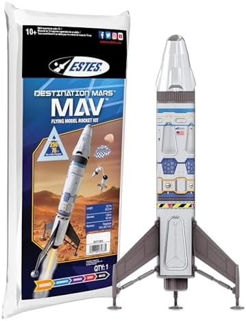 Estes 7283 Destination Mars MAV Rocket-Building Kit, Beginner Flying-Rocket Model Kit for Ages 10+