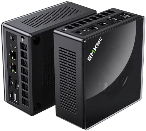 GMKtec Gaming Mini PC K8 Plus AMD Ryzen 7 8845HS(8C/16T, up to 5.1GHz) 32GB DDR5 RAM 512GB SSD, Desktop Computer Dual NIC 2.5G, HDMI 2.1, USB4